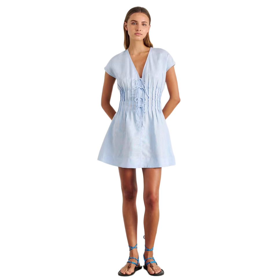 JAG Delphine Pintuck Linen Dress